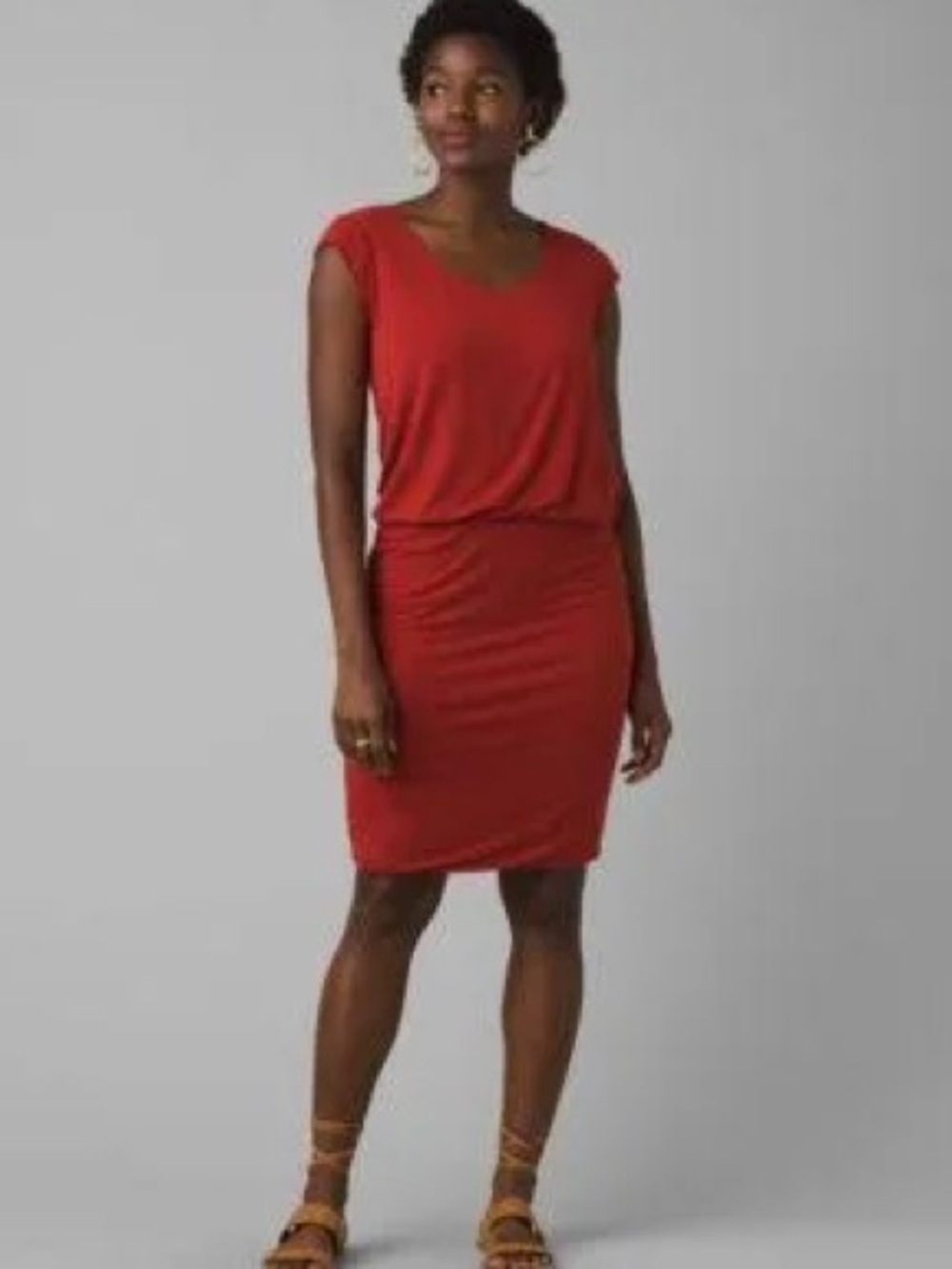 PrAna Women's Janey Tencel lined Foundation red Dress size S